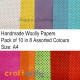 Handmade Paper - Woolly Assorted #8 - Pack of 10