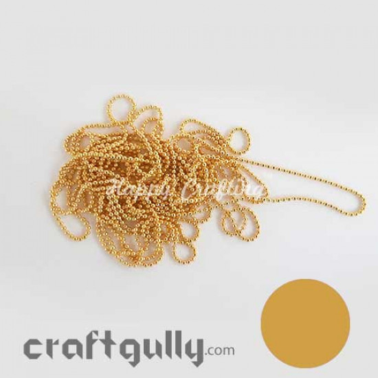 Ball Chains 1.5mm - Golden Color - 9 Feet