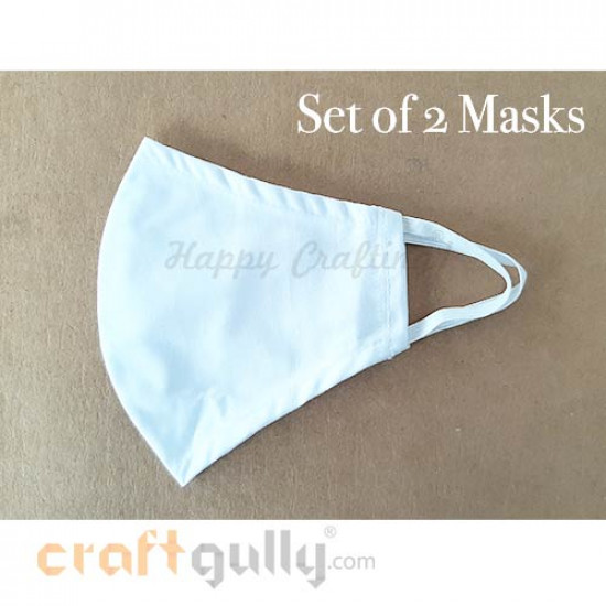 Masks - White - Pack of 2