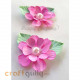 Handmade Flowers Paper #1 - Pink With Pearl - Pack of 2