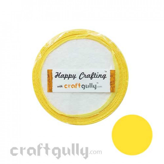 Satin Ribbons 1/4 inch - Sunflower Yellow #2 - 8 meters