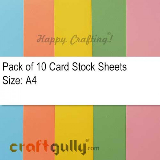 CardStock A4 - Random Assorted #2 - 220gsm - Pack of 10
