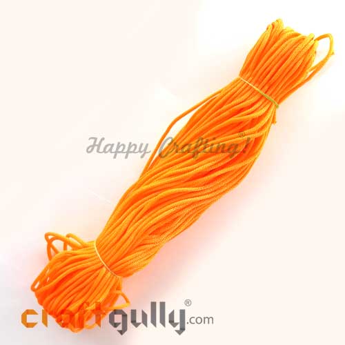 Cords 3mm Nylon - Macrame - Pumpkin Orange - 150 gms