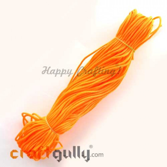 Cords 3mm Nylon - Macrame - Pumpkin Orange - 150 gms