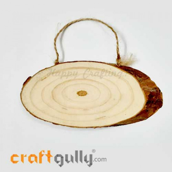 Wood Slice 195mm - Hanging Natural - Pack of 1