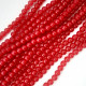 Glass Beads 8mm Round - Trans. Red - 1 String