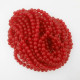 Glass Beads 8mm Round - T. Red - 1 String / 100 Beads