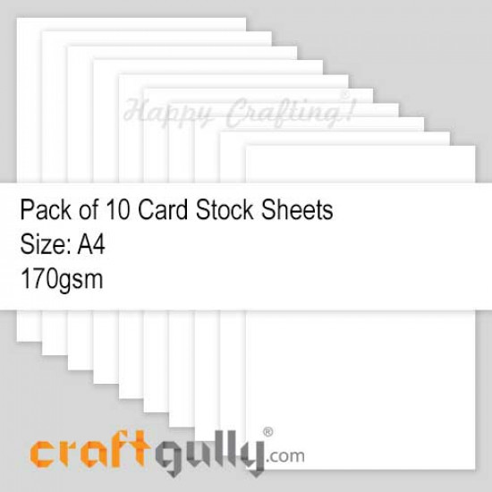 CardStock A4 - Snow White 170gsm - Pack of 10