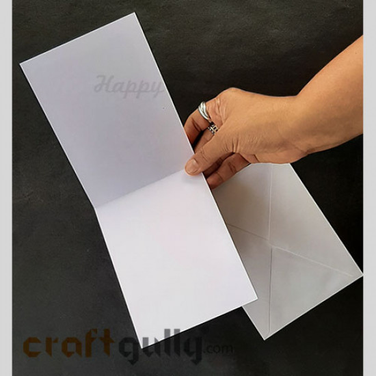 Blank Cards And Envelopes - White - 5 Sets