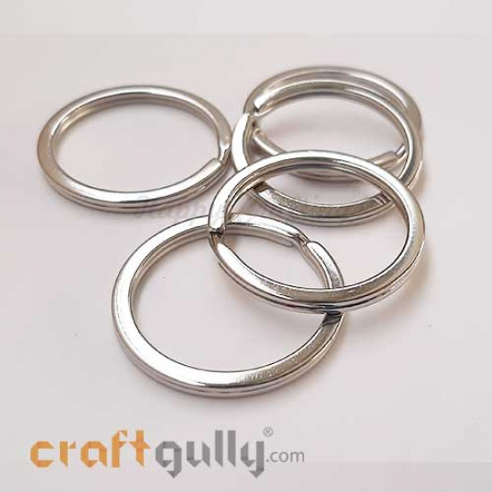 Key Rings #1 - Silver Finish - Pack of 5