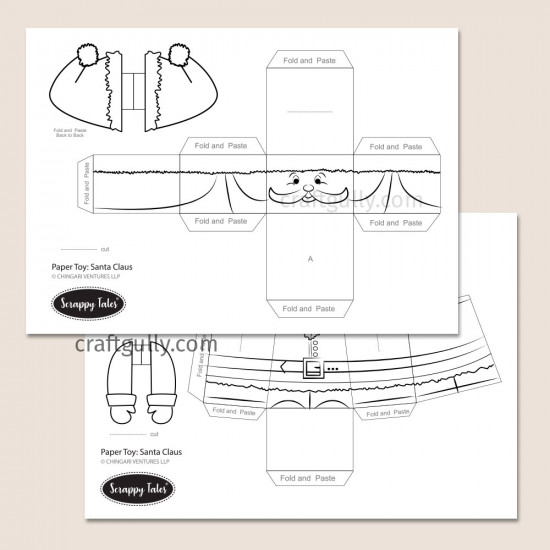 Paper Toy Kit - 3D Santa Claus