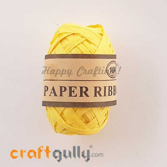 Paper Ribbons 5mm - Yellow - 10 meters