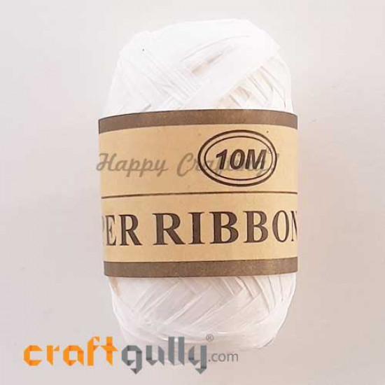 Paper Ribbons 5mm - White - 10 meters
