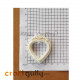 Resin Elements - Mini Frame  Heart #1 - White - Pack of 1