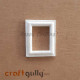 Resin Elements - Mini Frame Rectangle #1 - White - Pack of 1