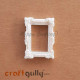 Resin Elements - Mini Frame Rectangle #2 - White - Pack of 1