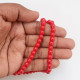 Glass Beads 6mm Round - Red - 1 String