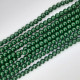 Glass Beads 6mm Round - Dark Green - 1 String