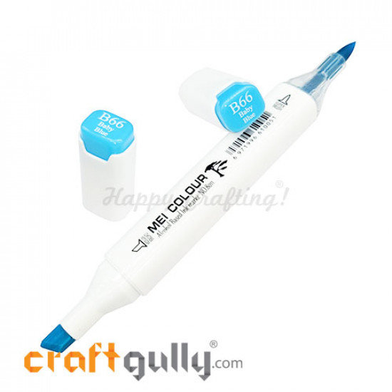 Mei Alcohol Ink Markers - 2 In 1 Soft - Baby Blue