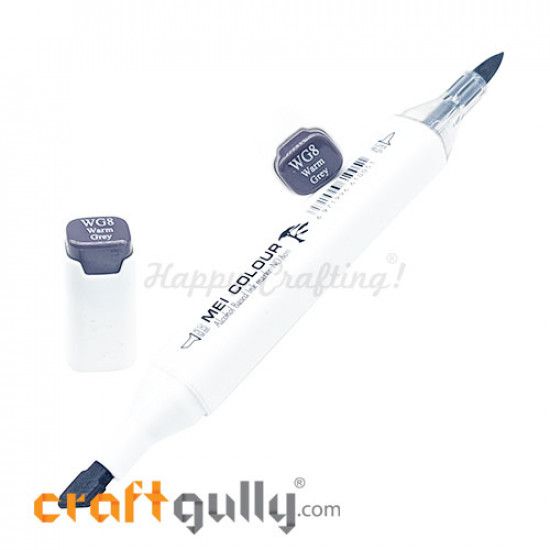 Mei Alcohol Ink Markers - 2 in 1 Soft - Warm Grey