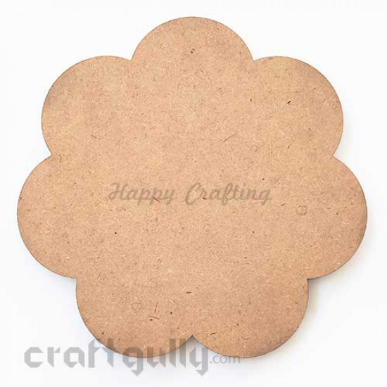 MDF Blank Bases 7mm - Flower 8 inches - Pack of 1