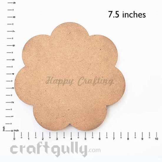 MDF Blank Bases 7mm - Flower 8 inches - Pack of 1