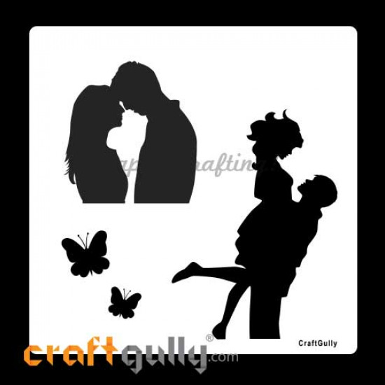 Stencils 6x6 inches - Silhouette #3 - Couples