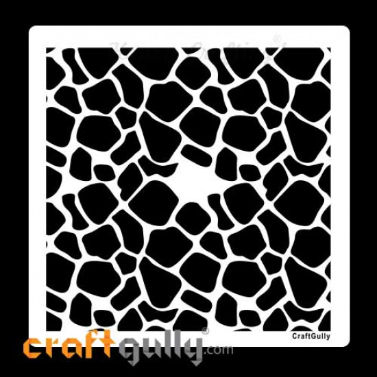 Stencils 6x6 inches - Background #17 - Stone Wall