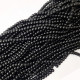 Glass Beads 8mm Round - Black - 1 String / 100 Beads