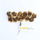 Paper Flowers 18mm - Rose - Metallic A. Golden - 12 Roses Paper Flowers 18mm - Rose - Metallic A. Golden - 12 Roses