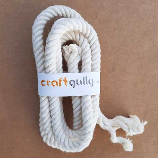 Cotton Rope 8mm - Natural Off White - 1 meter