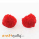 Pom Poms 32mm - Dark Red - Pack of 2