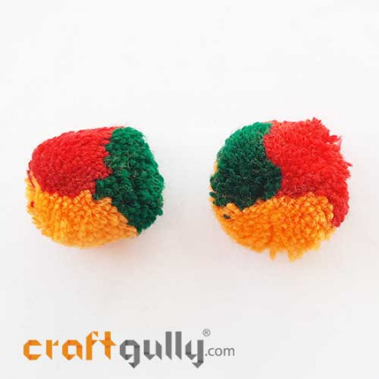 Pom Poms 32mm - Multi - Pack of 2