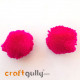 Pom Poms 32mm - Dark Pink - Pack of 2