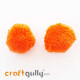 Pom Poms 32mm - Orange - Pack of 2