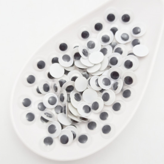 Googly Eyes 9mm - Round - 100 Pcs