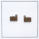 Charms 13mm Metal - Travel Camera #2 - Bronze - Pack of 2