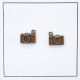 Charms 13mm Metal - Travel Camera #2 - Bronze - Pack of 2 Charms 13mm Metal - Travel Camera #2 - Bronze - Pack of 2