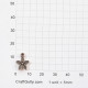 Charms 13mm Metal - 5 Petal Flower #1 - Silver Finish - Pack of 20 Charms 13mm Metal - 5 Petal Flower #1 - Silver Finish - Pack of 20