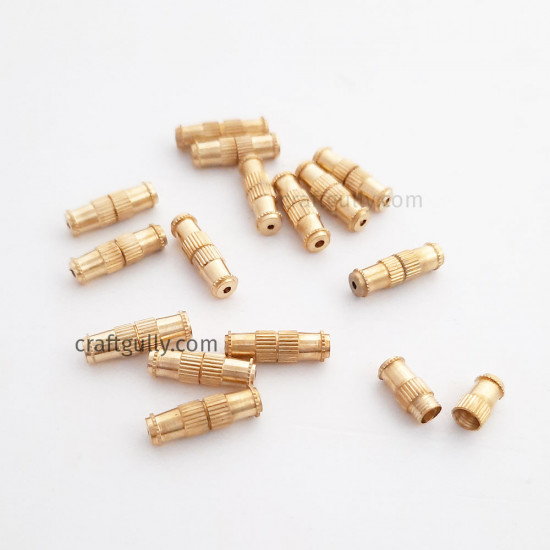 Screw Clasps #2 - 13mm Golden Finish - 10 sets