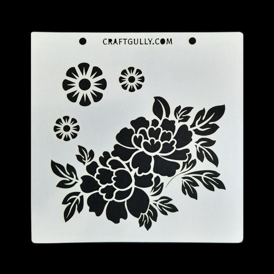 Stencils 6x6 inches - Flower #1