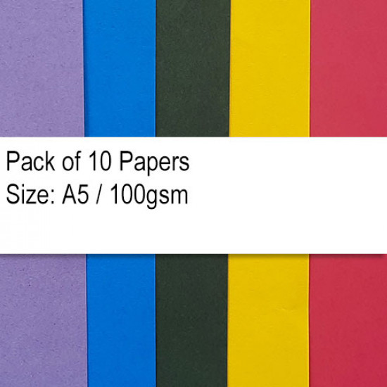 Papers A5 - 100gsm Assorted - 20 Sheets