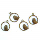 Charms 21mm Metal - Bird #1 - Bronze - Pack of 4