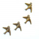 Charms 22mm Metal - Bird #6 - Bronze - Pack of 4