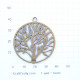 Charms 43mm Metal - Tree #6 - Bronze - Pack of 1