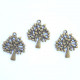 Charms 28mm Metal - Tree #7 - Bronze - Pack of 3