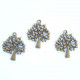 Charms 28mm Metal - Tree #7 - Bronze - Pack of 3