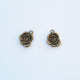 Charms 17mm Metal - Flower #1 - Bronze - Pack of 2