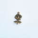 Charms 26mm Metal - Flower #3 - Bronze - Pack of 1