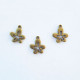 Charms 17mm Metal - Flower #4 - Bronze - Pack of 3